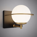 1 Lights Ricci 1-light Wall Sconce Matte Black/Aged Brass  Dimmable 50W