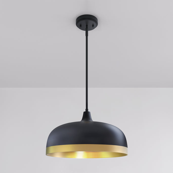 10'' Amarra Matte Black 3 Light Pendant