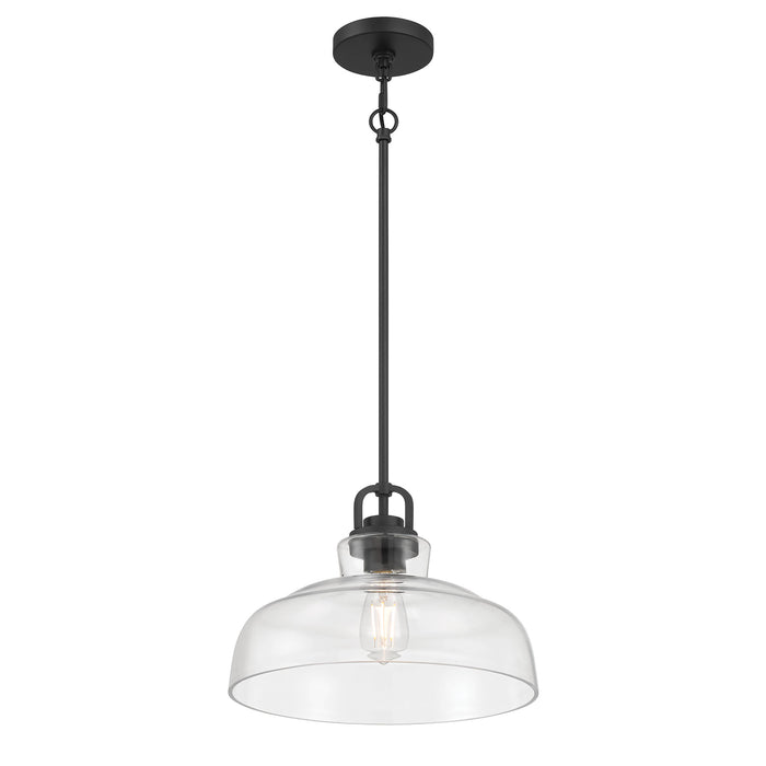 10'' Clarien Matte Black 1 Light Pendant