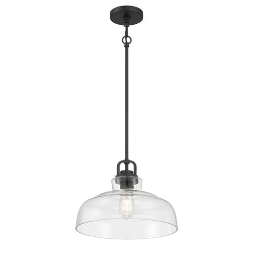 10'' Clarien Matte Black 1 Light Pendant