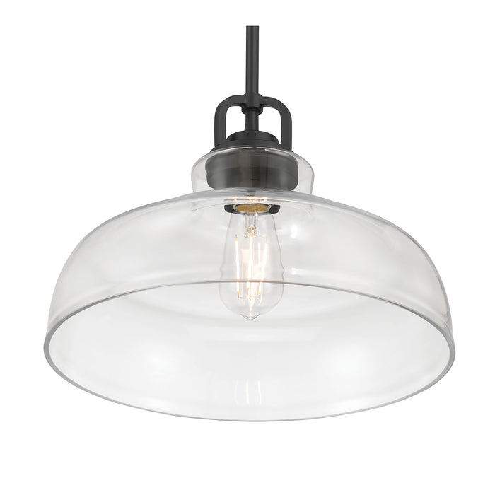 10'' Clarien Matte Black 1 Light Pendant