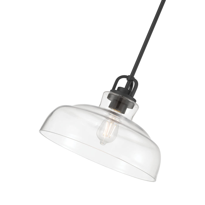 10'' Clarien Matte Black 1 Light Pendant