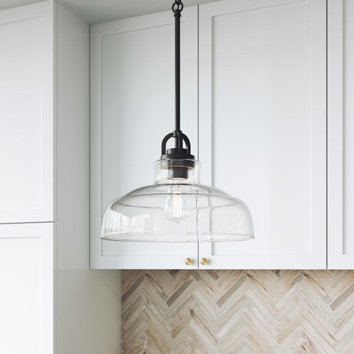 10'' Clarien Matte Black 1 Light Pendant