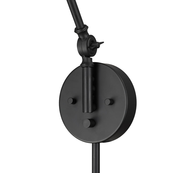 10'' Edward Matte Black 1 Light Swing Arm Sconce