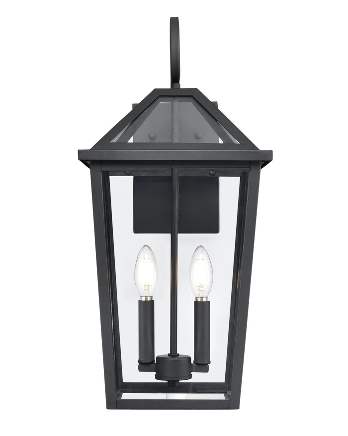 10'' Eston Textured Black 2 Light Wall Sconce