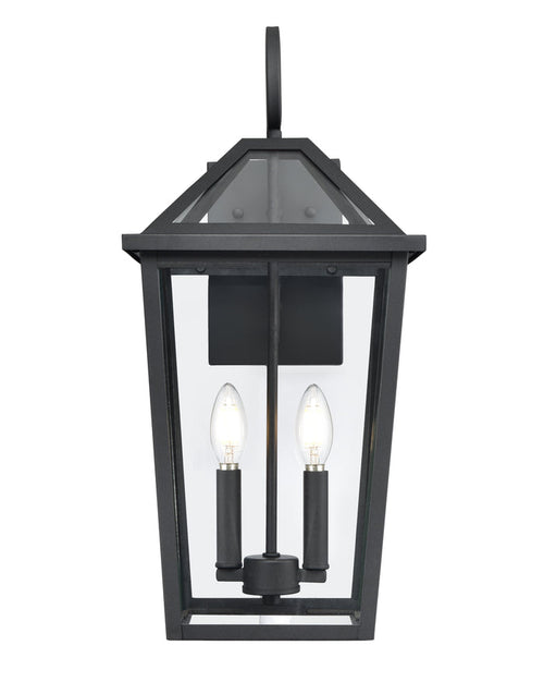 10'' Eston Textured Black 2 Light Wall Sconce