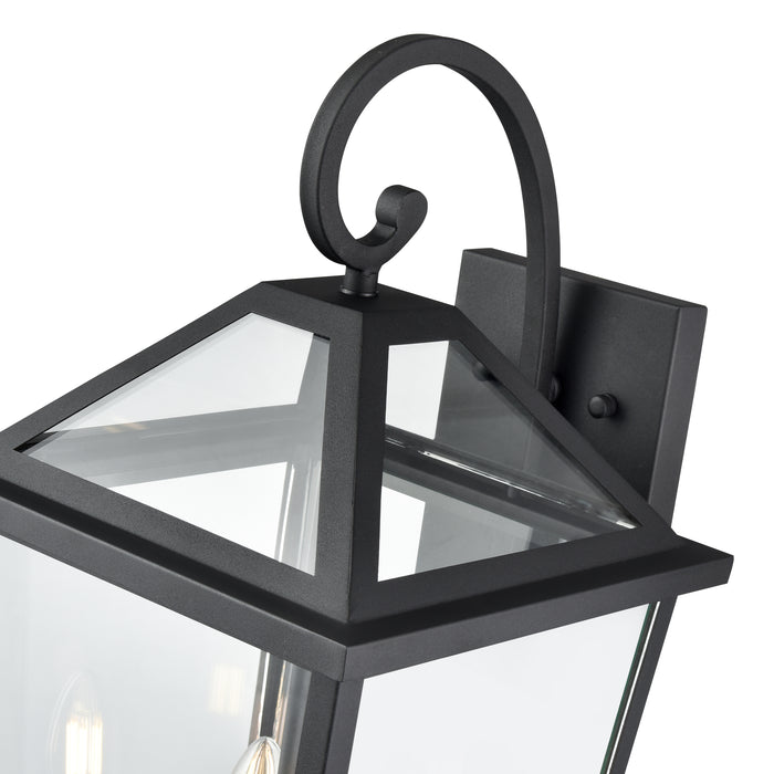 10'' Eston Textured Black 2 Light Wall Sconce