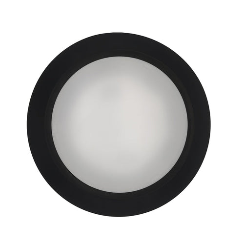10-inch Black 25W Dimmable LED Disc Downlight, 3000K, 2000 Lumens