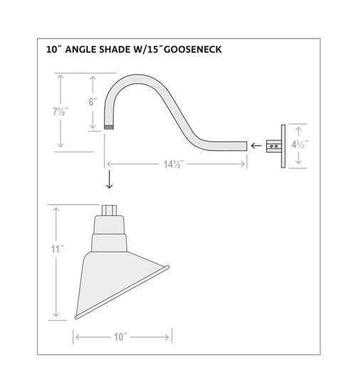 10-inch R Series Satin Black Cone Angle Shade