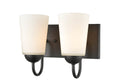 10'' Ivey Lake Matte Black 2 Light Bath Vanity