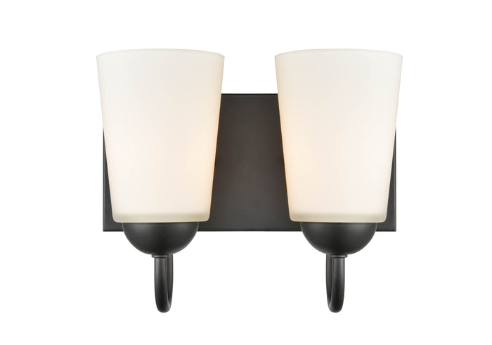 10'' Ivey Lake Matte Black 2 Light Bath Vanity
