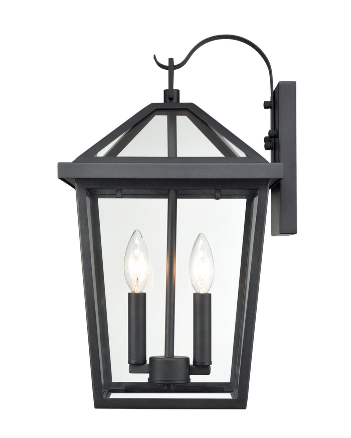 10'' Mensun Textured Black 2 Light Wall Sconce