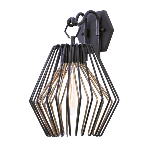 10'' Metro I 1 Light Antique Bronze w/ Antique Gold Wall Sconce