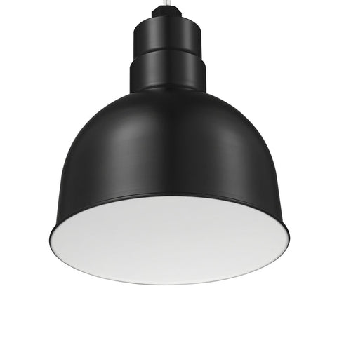 10'' Satin Black Metal R Series Deep Bowl Shade