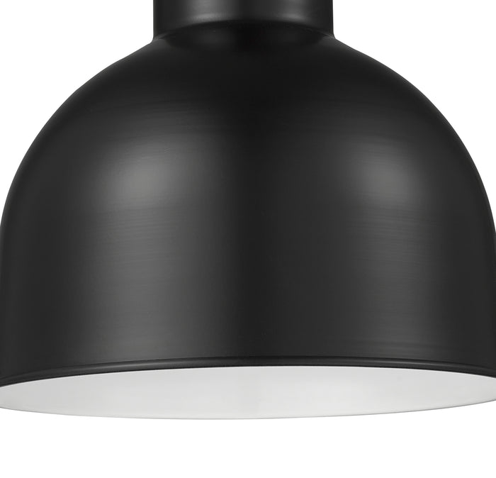 10'' Satin Black Metal R Series Deep Bowl Shade