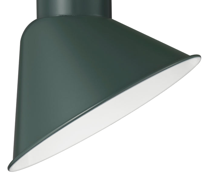 10'' Satin Green Metal R Series Angle Shade