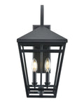 10'' Seager Textured Black 2 Light Wall Sconce