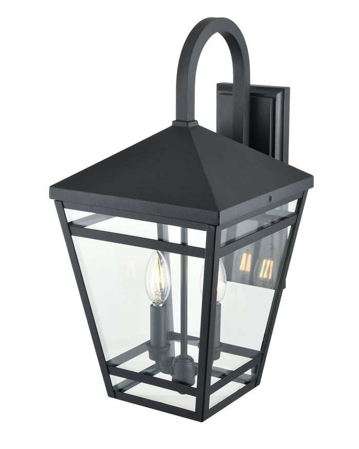 10'' Seager Textured Black 2 Light Wall Sconce