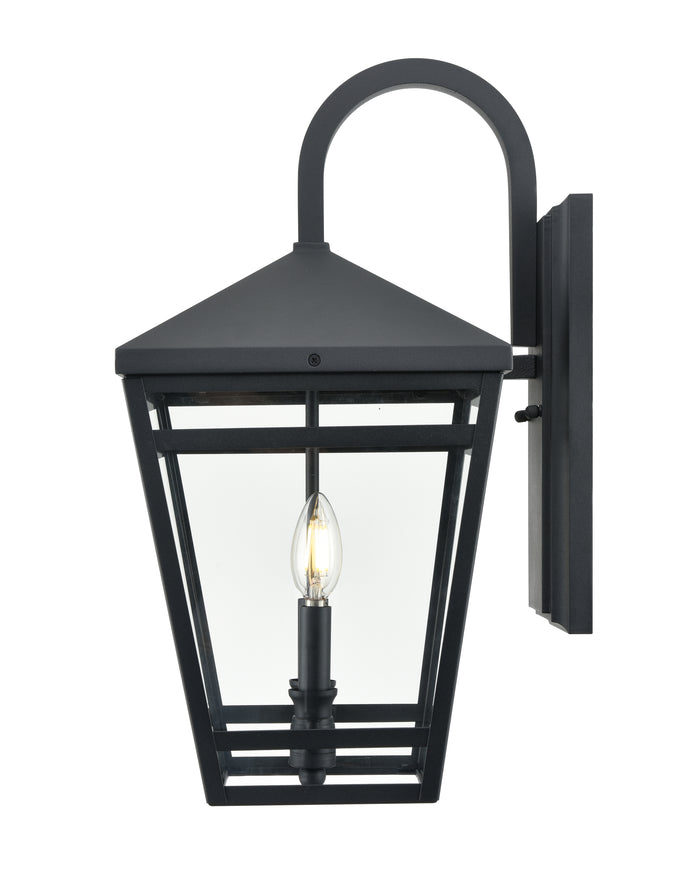 10'' Seager Textured Black 2 Light Wall Sconce