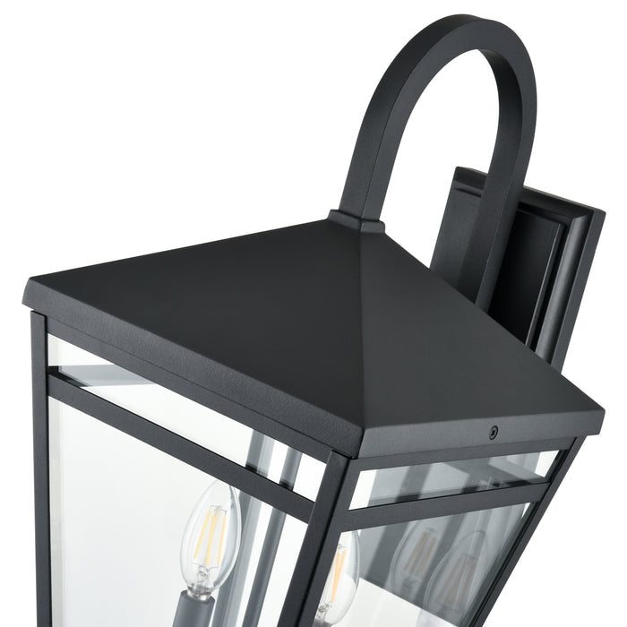 10'' Seager Textured Black 2 Light Wall Sconce