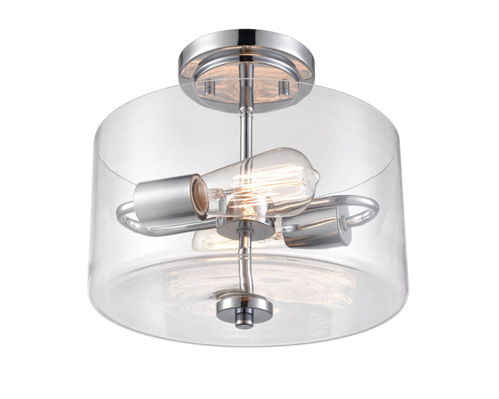 10'' Verlana ChromeClear 2 Light Semi-Flush Mount