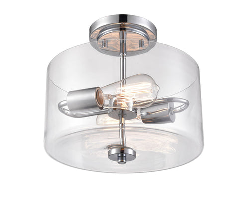 10'' Verlana ChromeClear 2 Light Semi-Flush Mount