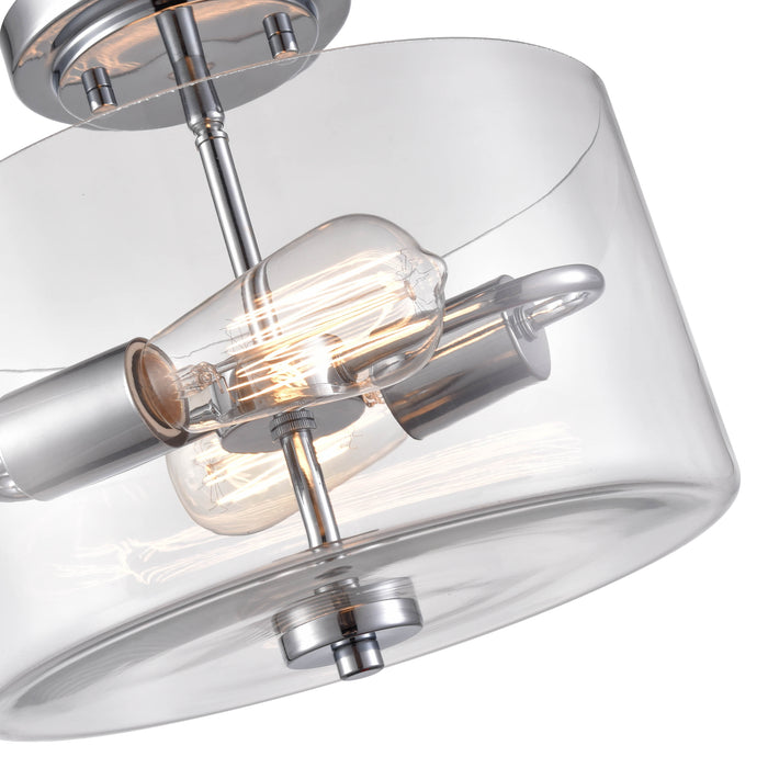 10'' Verlana ChromeClear 2 Light Semi-Flush Mount