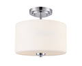10'' Verlana ChromeEtched Opal 2 Light Semi-Flush Mount