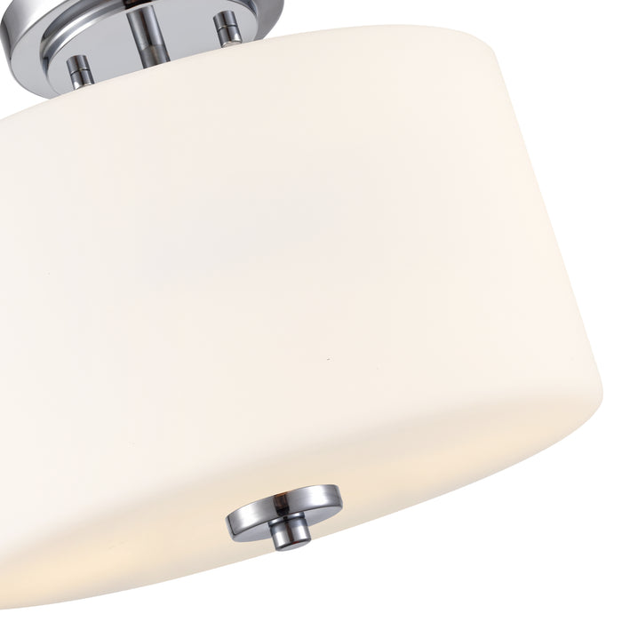 10'' Verlana ChromeEtched Opal 2 Light Semi-Flush Mount