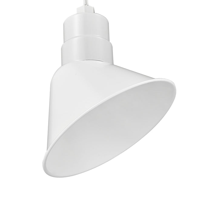 10'' White Metal R Series Angle Shade