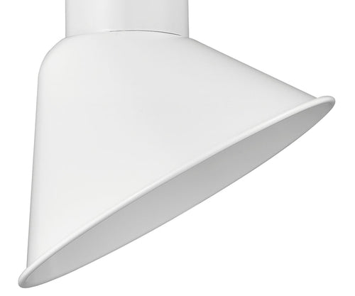 10'' White Metal R Series Angle Shade