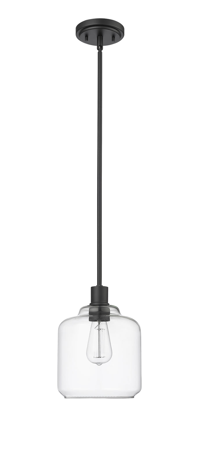 10.2'' Asheville Matte Black 1 Light Mini Pendant