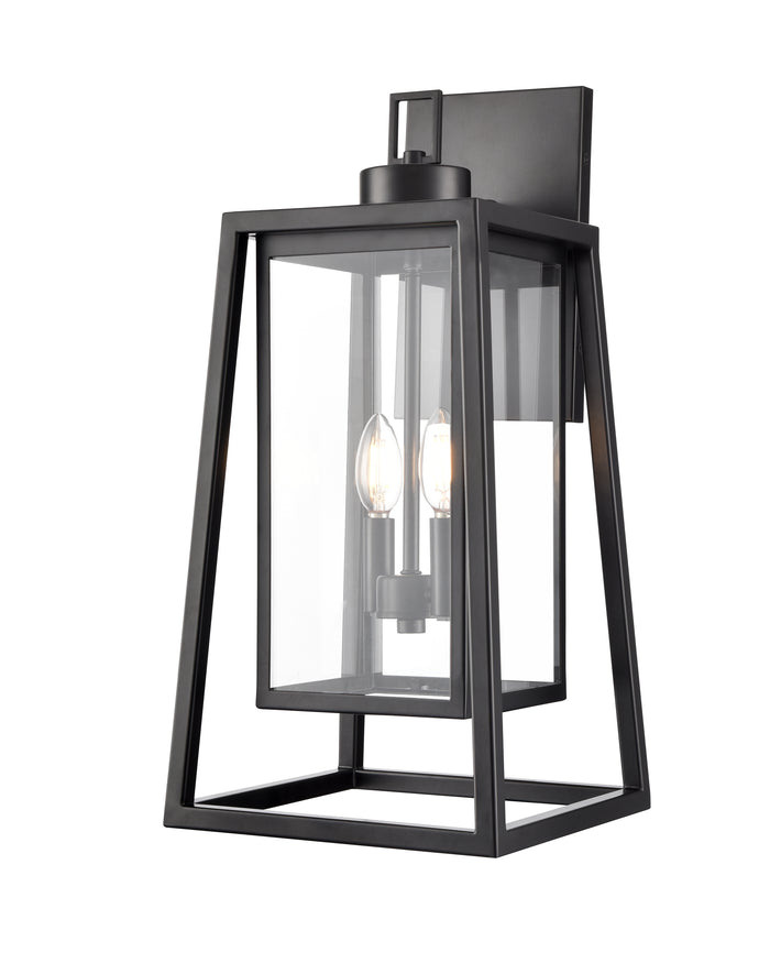 10.25'' Denzell Powder Coated Black 2 Light Wall Sconce