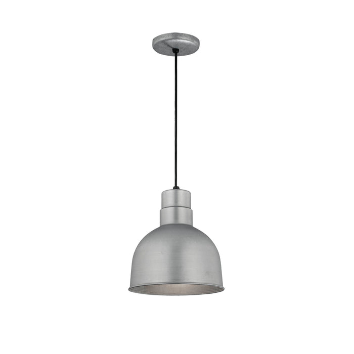 10.25'' R Series Galvanized 1 Light Pendant