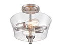 10.5'' Caily Brushed Nickel 2 Light Semi-Flush Mount