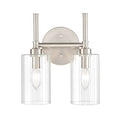 10.5'' Chastine Brushed Nickel 2 Light Bath Vanity