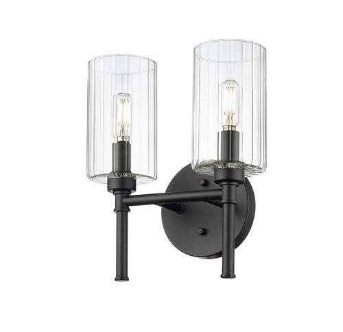 10.5'' Chastine Matte Black 2 Light Bath Vanity