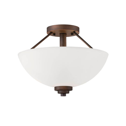 10.5'' Durham Rubbed Bronze 2 Light Semi-Flush Mount