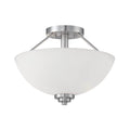 10.5'' Durham Satin Nickel 2 Light Semi-Flush Mount