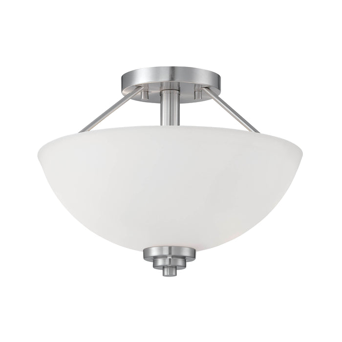 10.5'' Durham Satin Nickel 2 Light Semi-Flush Mount