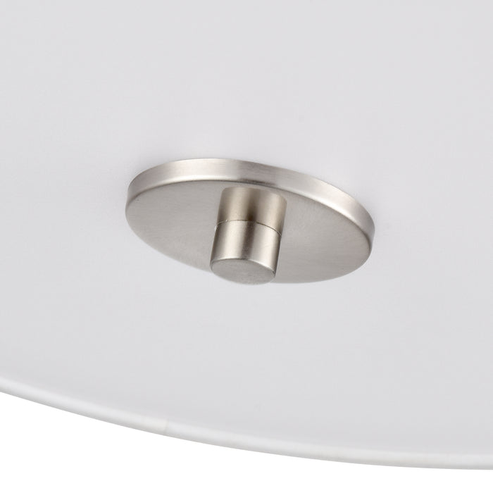 10.5'' Guyten Brushed NickelWhite 2 Light Semi-Flush Mount