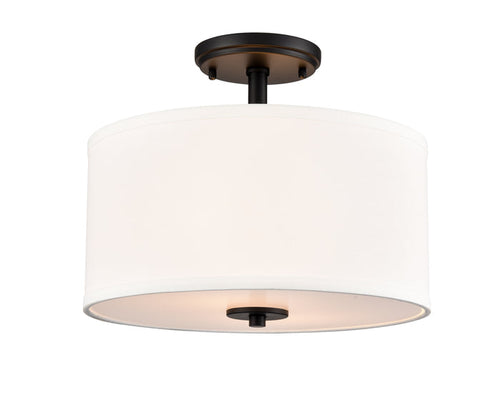 10.5'' Guyten Matte BlackWhite 2 Light Semi-Flush Mount