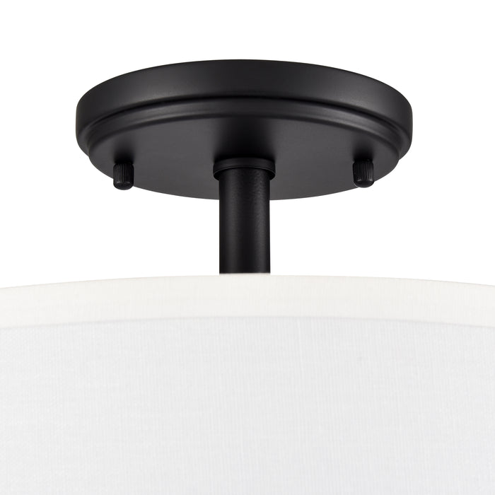 10.5'' Guyten Matte BlackWhite 2 Light Semi-Flush Mount