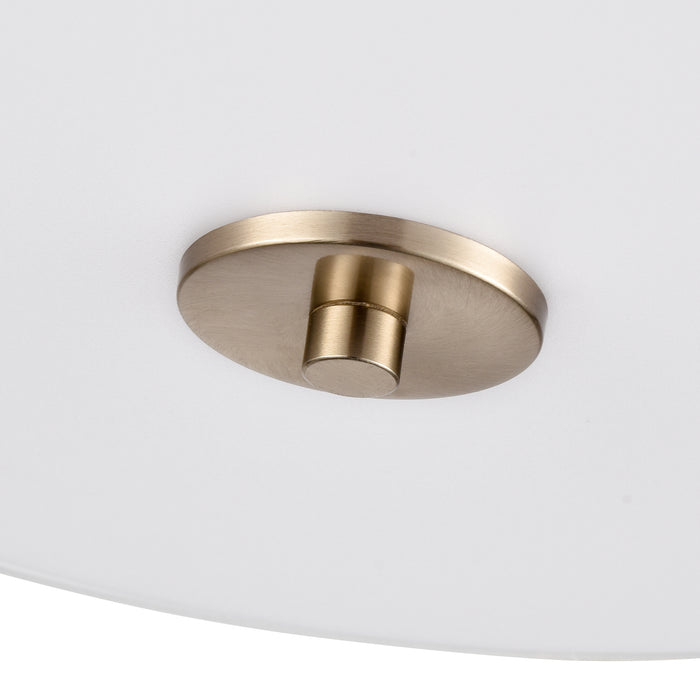 10.5'' Guyten Modern GoldWhite 2 Light Semi-Flush Mount