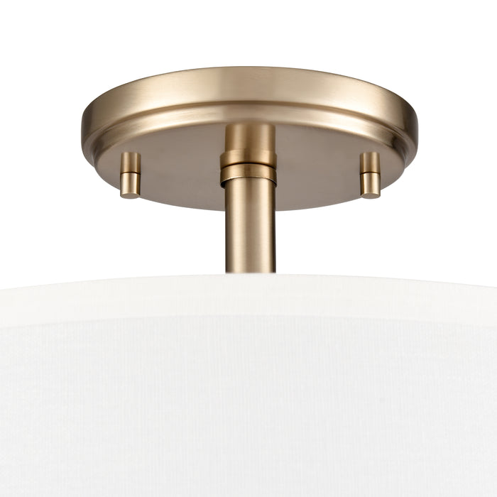 10.5'' Guyten Modern GoldWhite 2 Light Semi-Flush Mount