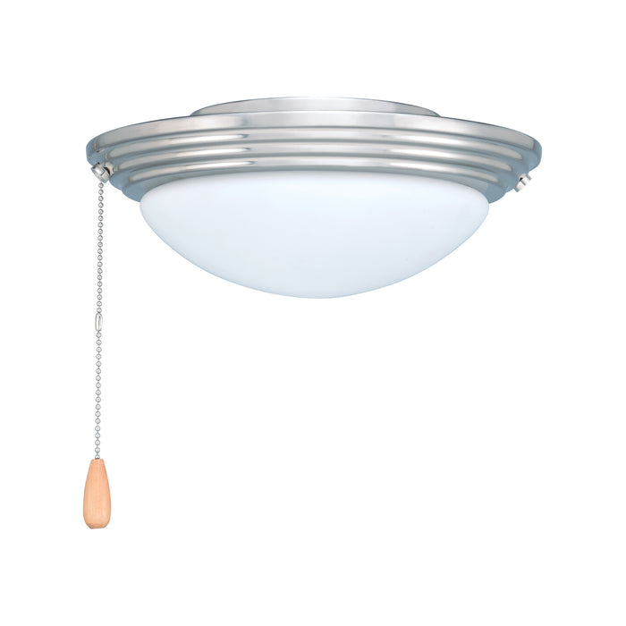 10.75-inch 2-light Brushed Nickel Fan Light Kit with Opal Shade