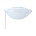 10.75-inch 2-light White Fan Light Kit with Opal Shade