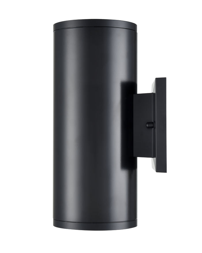 10.75-inch Vegas Powder Coated Black Outdoor Wall Sconce