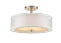 10.75'' None Brushed Nickel 3 Light Semi-Flush Mount