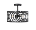 11'' Arelyn Matte Black 1 Light Semi-Flush Mount